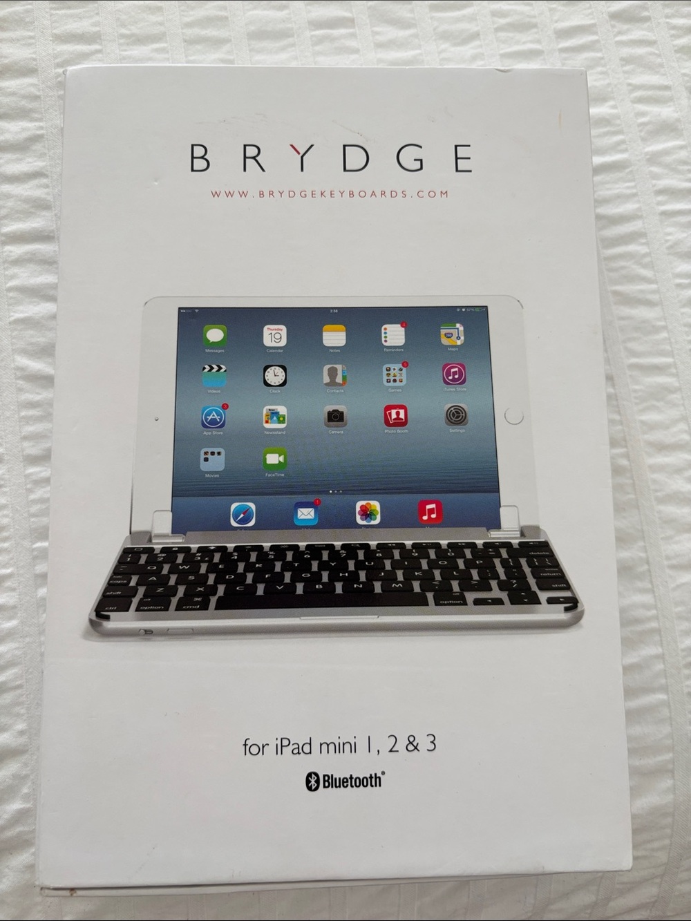 Aluminum Bluetooth Keyboard Case for iPad mini - Silver